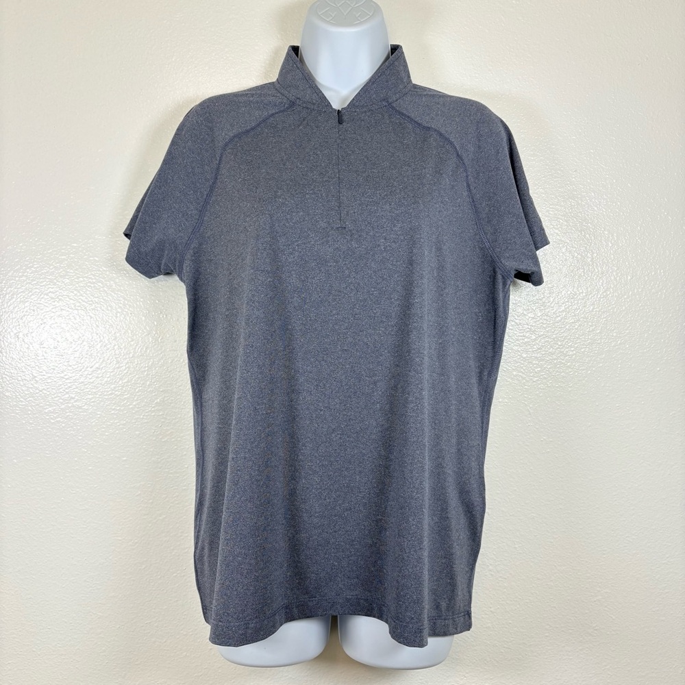 NWT Swannies Golf Quinn Polo Navy Heather Women’s XL 1/4 Zip Performance Top